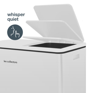 Papelera de reciclaje a pedal N°918 Les Collectors, 60 L, Cierre silencioso, Blanco