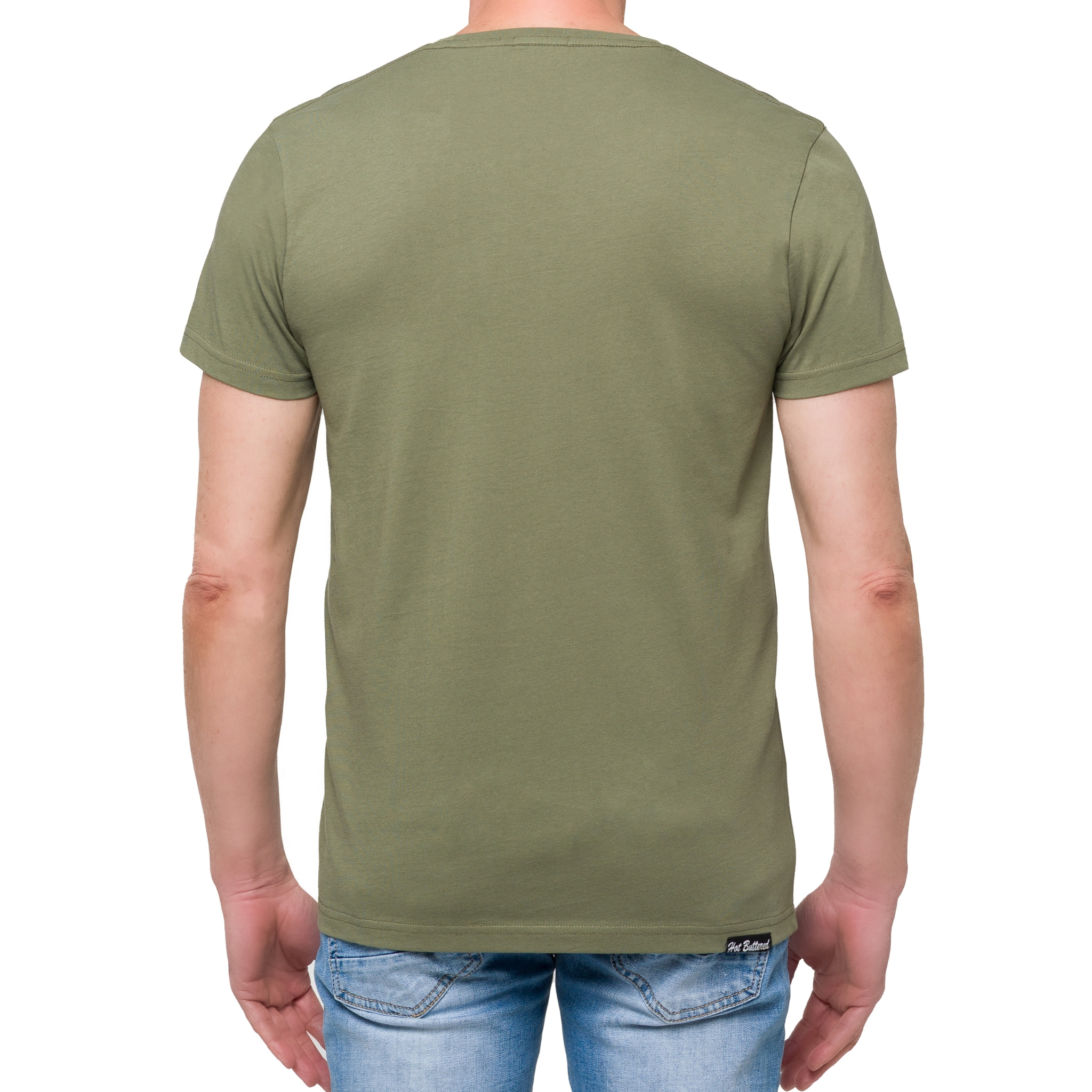 Camiseta de algodón 150 gr Hot Buttered Lizard Color Verde Militar