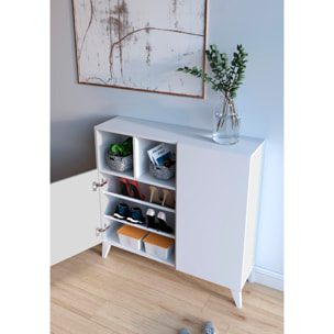 Zapatero Oslo melamina blanco 87x90x27 cm