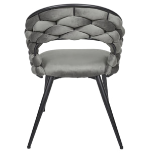 Chaise Sawyer Gris - Lot de 2