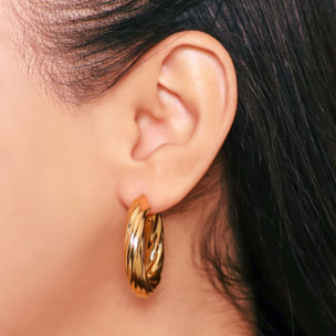 Orecchini a Cerchio Torchon Diametro 3cm