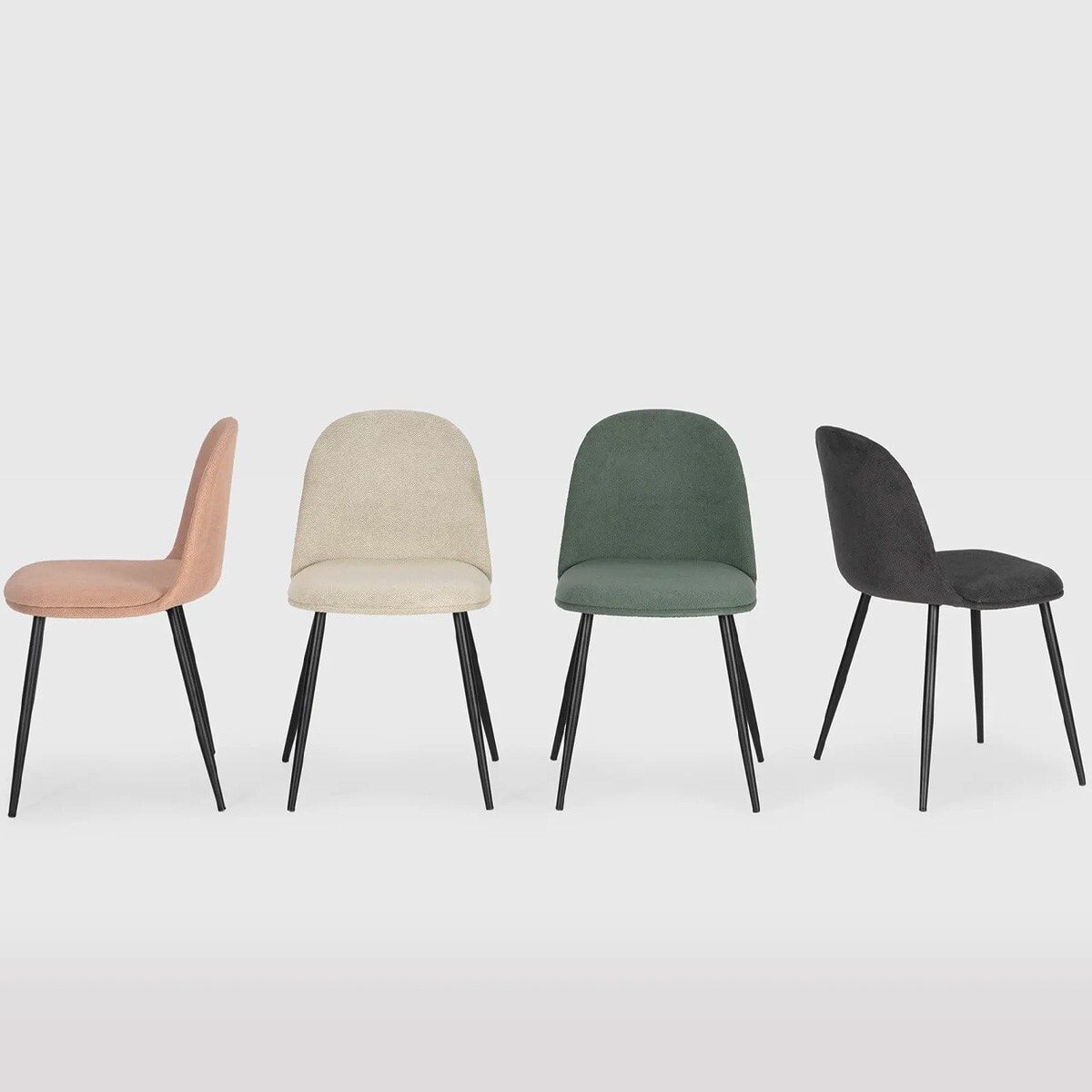 Lot de 4 chaises en tissu - HAVEN