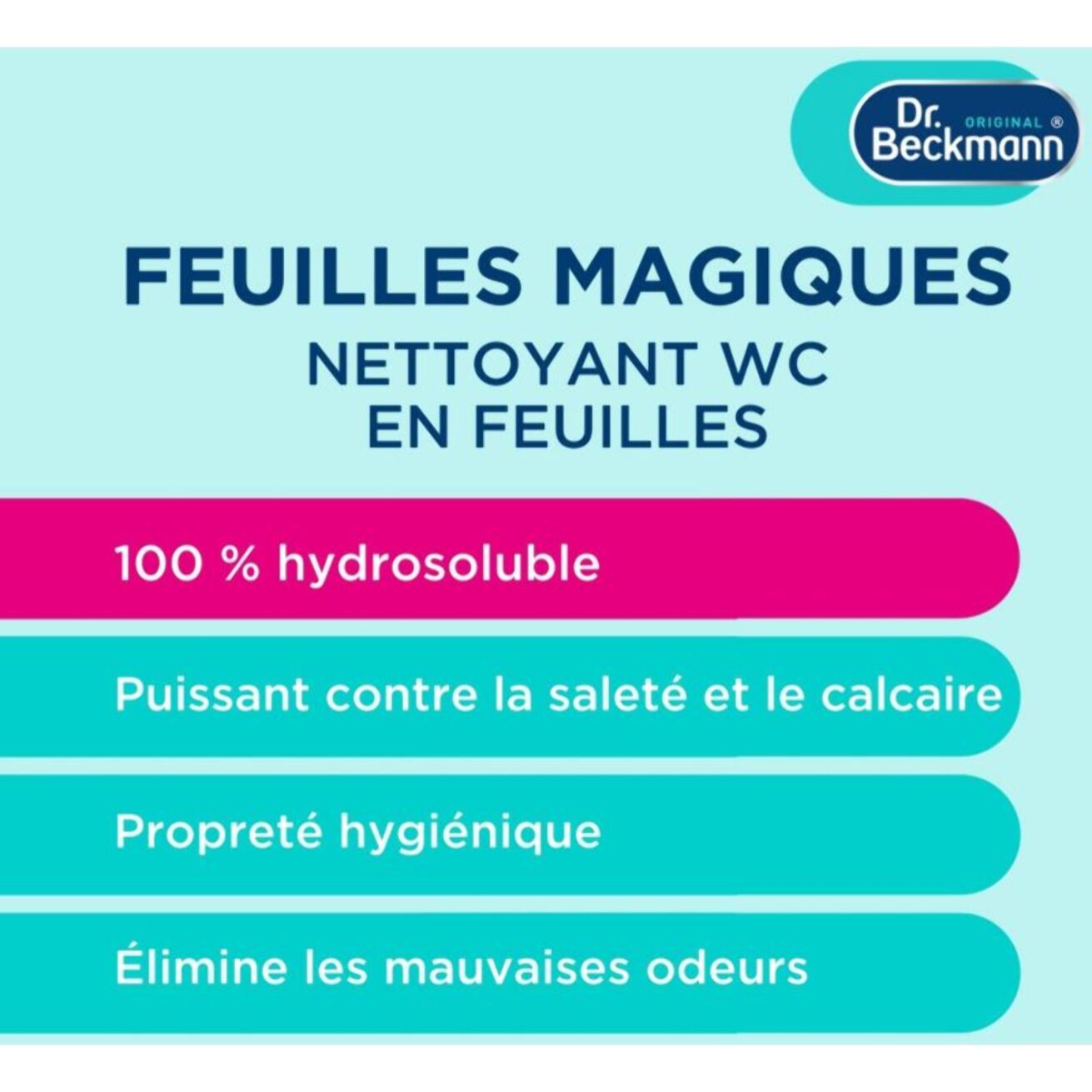Nettoyant DR BECKMANN Feuilles Magiques – WC – Fraîcheur Agrumes