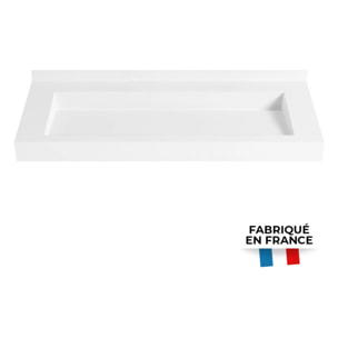 Plan vasque suspendu 120 x 52 cm - blanc mat - PMR - Ultra