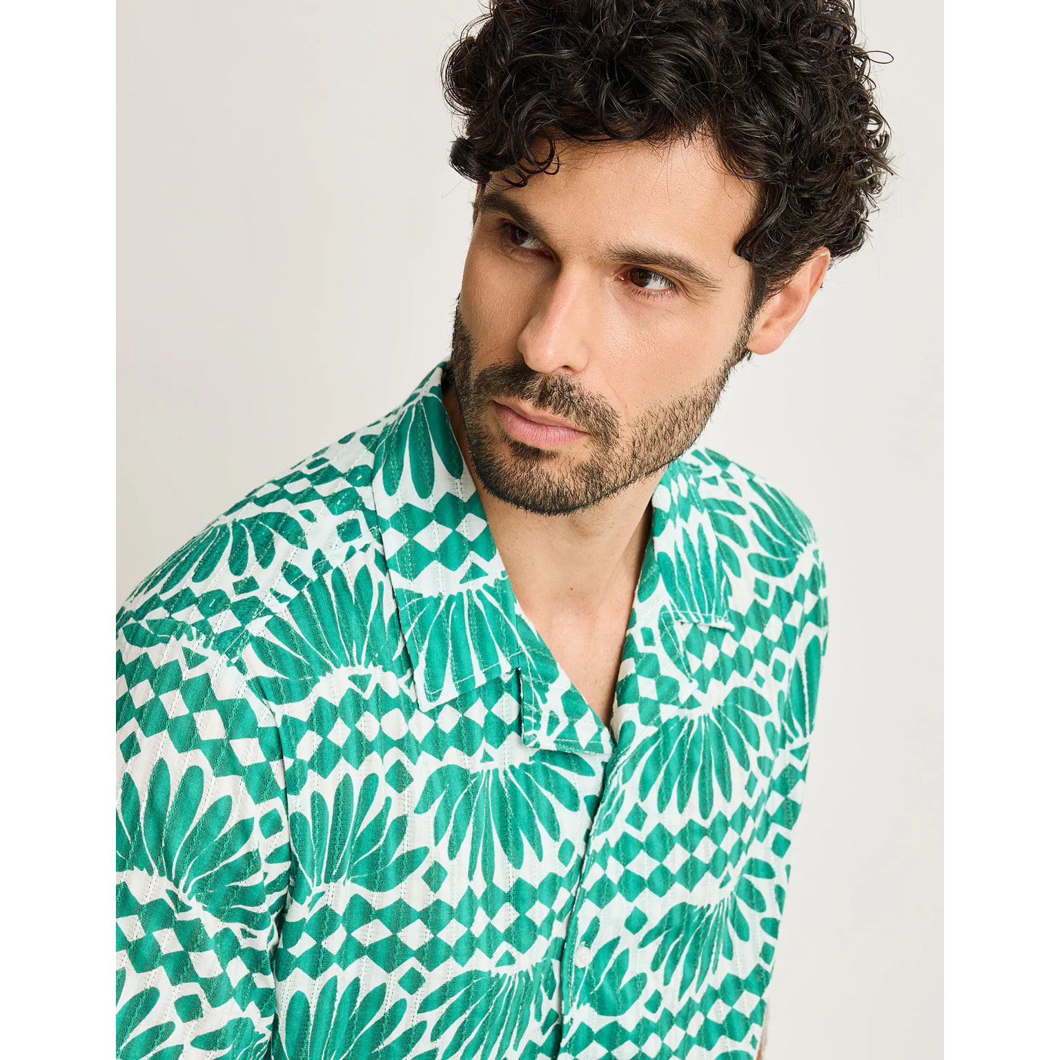 Camisa Manga Corta Verde - Alrendo