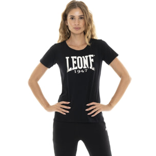T-shirt da donna a manica corta con logo grande "Silver"
