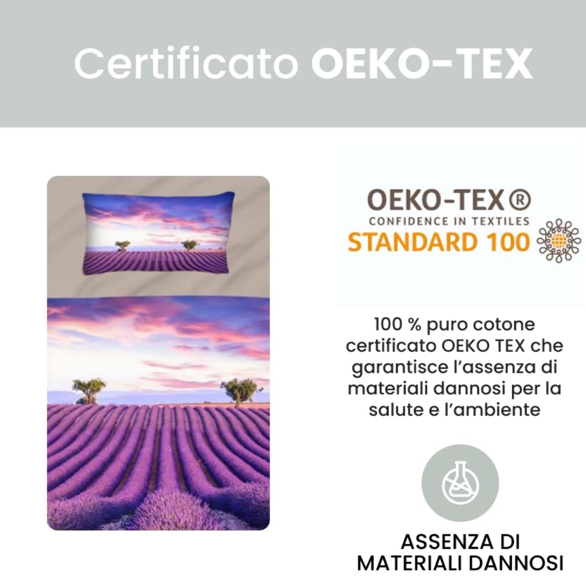 Completo lenzuola singolo in cotone con stampa alta qualità, set letto con lenzuolo sopra, sotto con angoli e federa, morbido e traspirante per pelli sensibili, colori brillanti e resistenti ai lavaggi, certificato OEKO-TEX, comfort quotidiano