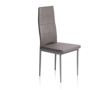 Pack 4 sillas de comedor Laia Gris oscuro