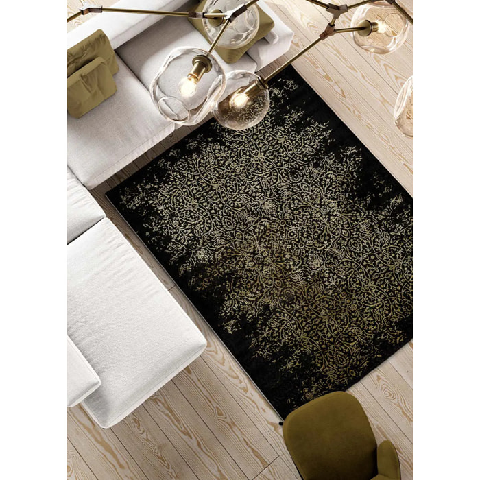 Alfombra vintage Gold Negro, varias medidas disponibles