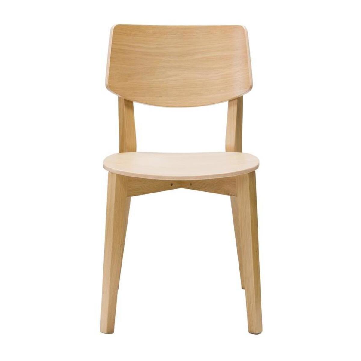 Chaises vintage en bois clair chêne (lot de 2) AVEA