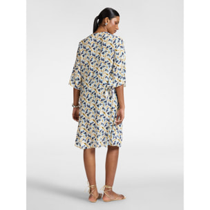 Elena Mirò - Vestido de viscosa estampado - Azul