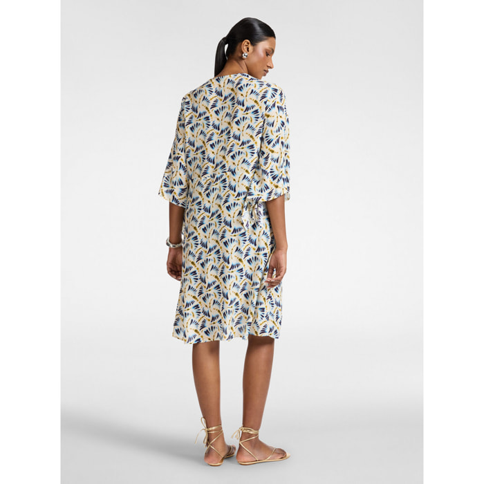 Elena Mirò - Vestido de viscosa estampado - Azul