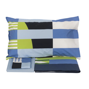 Completo lenzuola e copriletto Biarritz riga