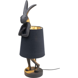 Lampe Animal lapin noire 68cm Kare Design