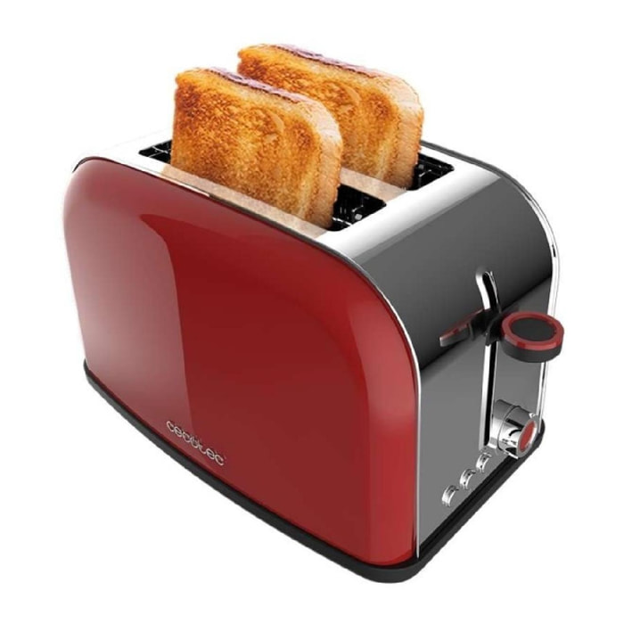 Grille-pain verticaux Toastin' time 850 Red Lite Cecotec