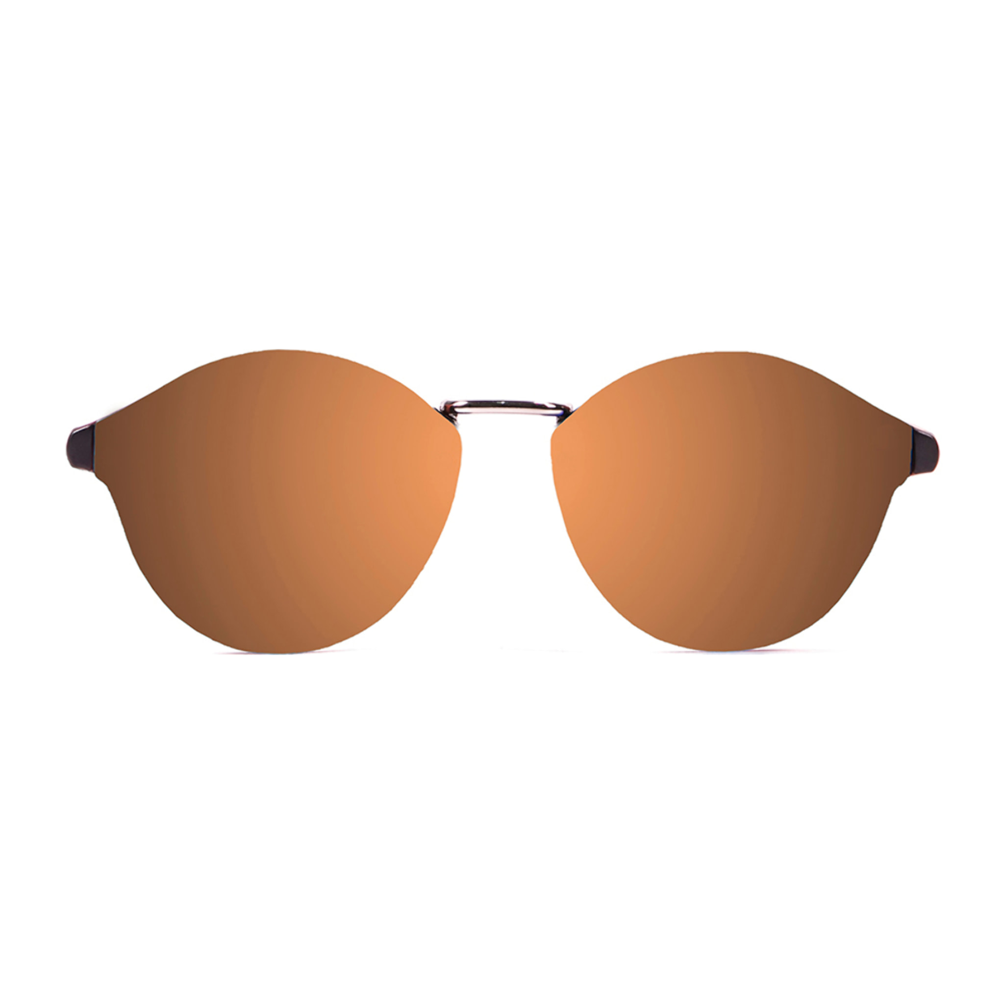 Gafas de sol PALO ALTO TURIN - Marrón demi mate / Plana dorada transparente con lente marrón