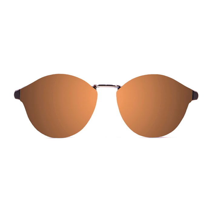 Gafas de sol PALO ALTO TURIN - Marrón demi mate / Plana dorada transparente con lente marrón
