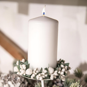 Girocandela con bacche - Pezzi 6 - BIANCO - Bianchi Dino SpA