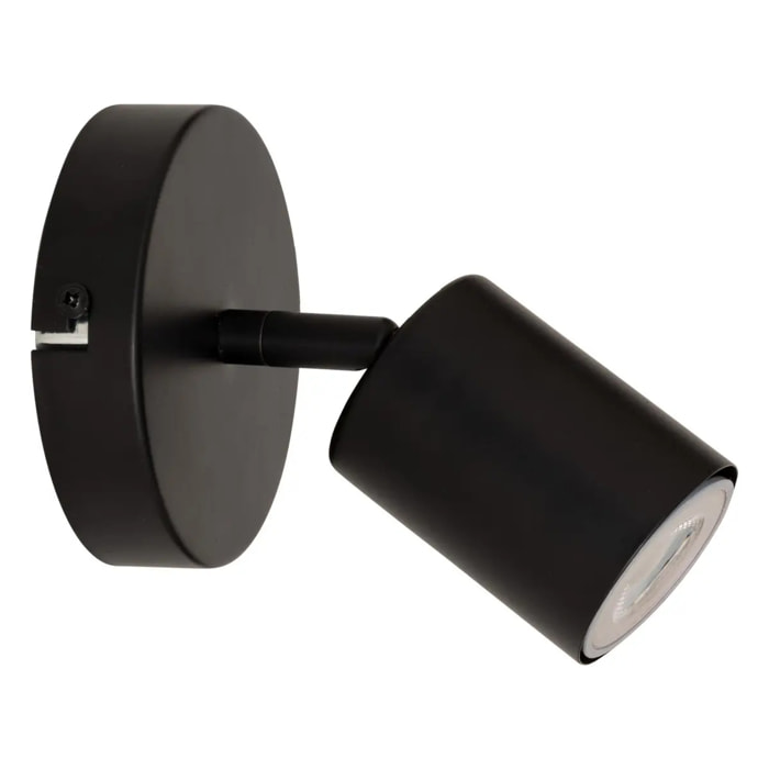 Applique murale plafonnier Vico noir 10,5x10,5cm