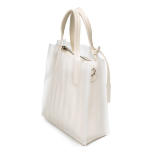 Borsa da Donna Enna Materiale PVC Pelle Sintetica PU 18x8x20 Cm. Beige