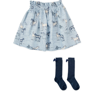 FALDA CON CALCETINES PORCELANA - Porcelana