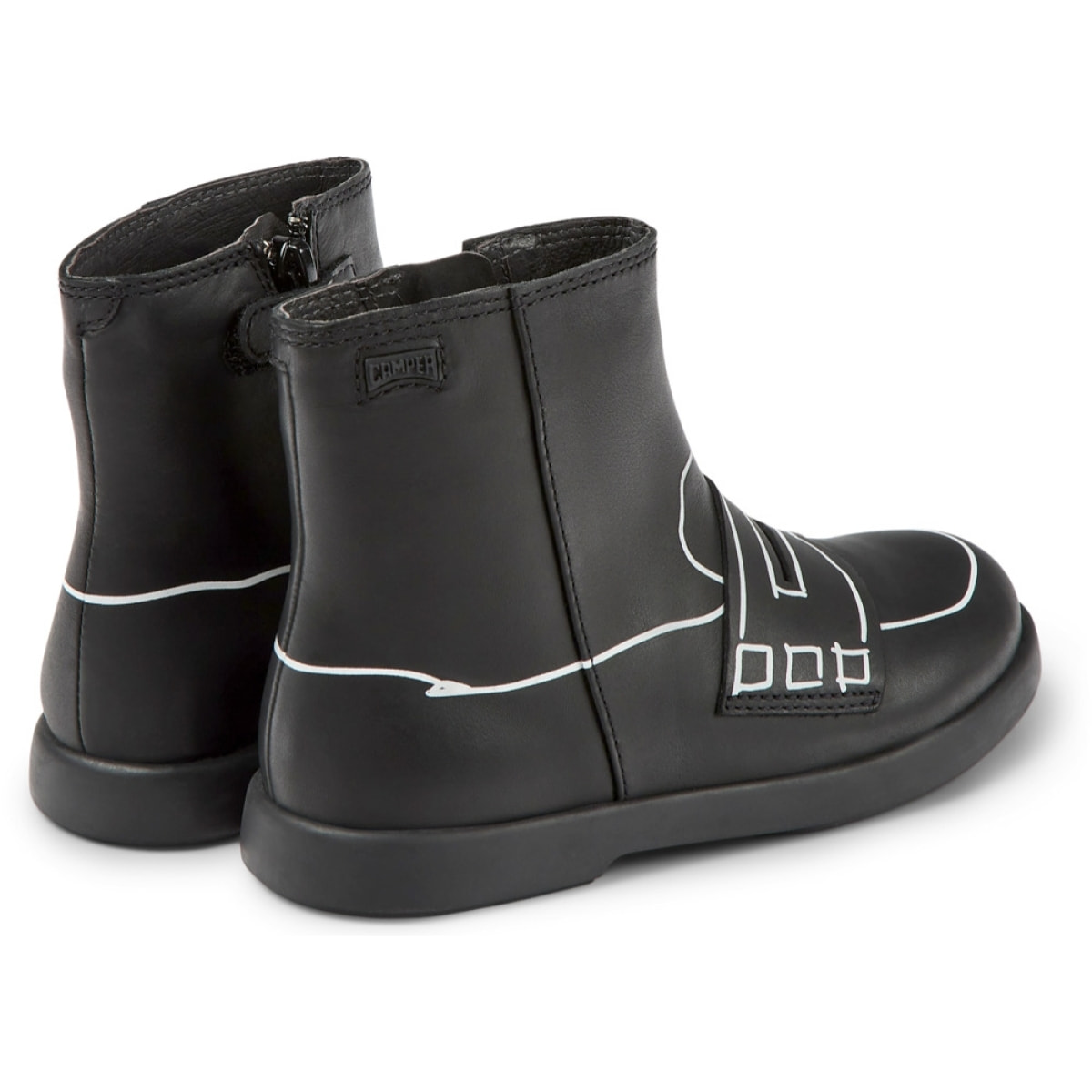 CAMPER Duet Twins - Botines Negro Infantil Unisex