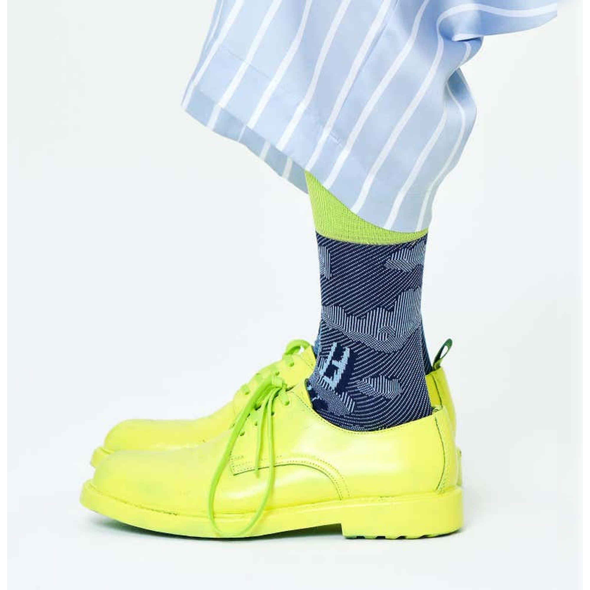 Calcetines dressed ladder crew azul y verde