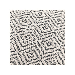 Coussin en coton brodé carré 40 x 40 cm motifs diamants - DIAMS