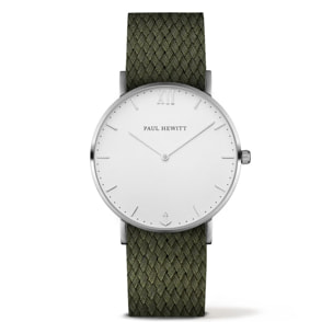 Reloj Paul Hewitt PH-SA-S-ST-W-20S Unisex Analogico Cuarzo con Correa de Nylon