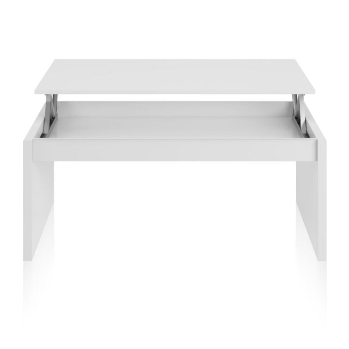 Mesa de centro elevable Evan Blanco Brillo