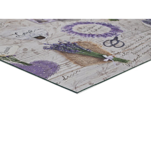 SPRINTY Alfombra vinílica de cocina diseños de lavanda en violeta, varias medidas disponibles.