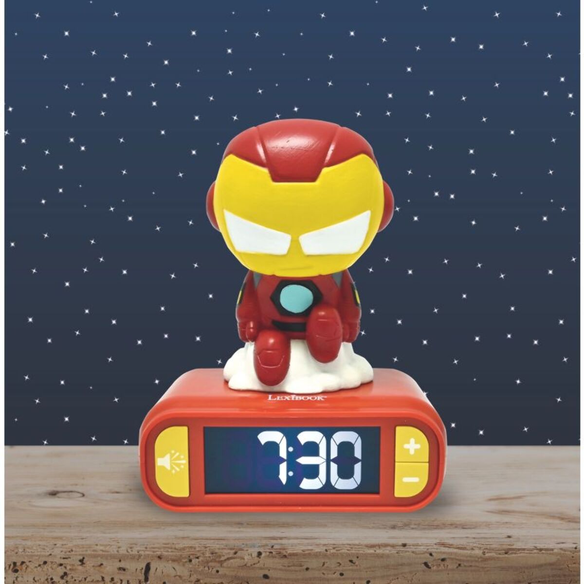 Réveil LEXIBOOK Veilleuse Iron Man 3D effets sonores