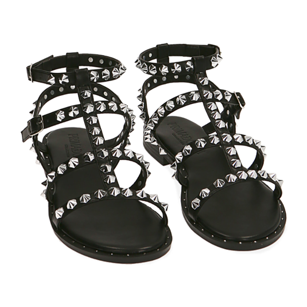 Sandali neri con borchie