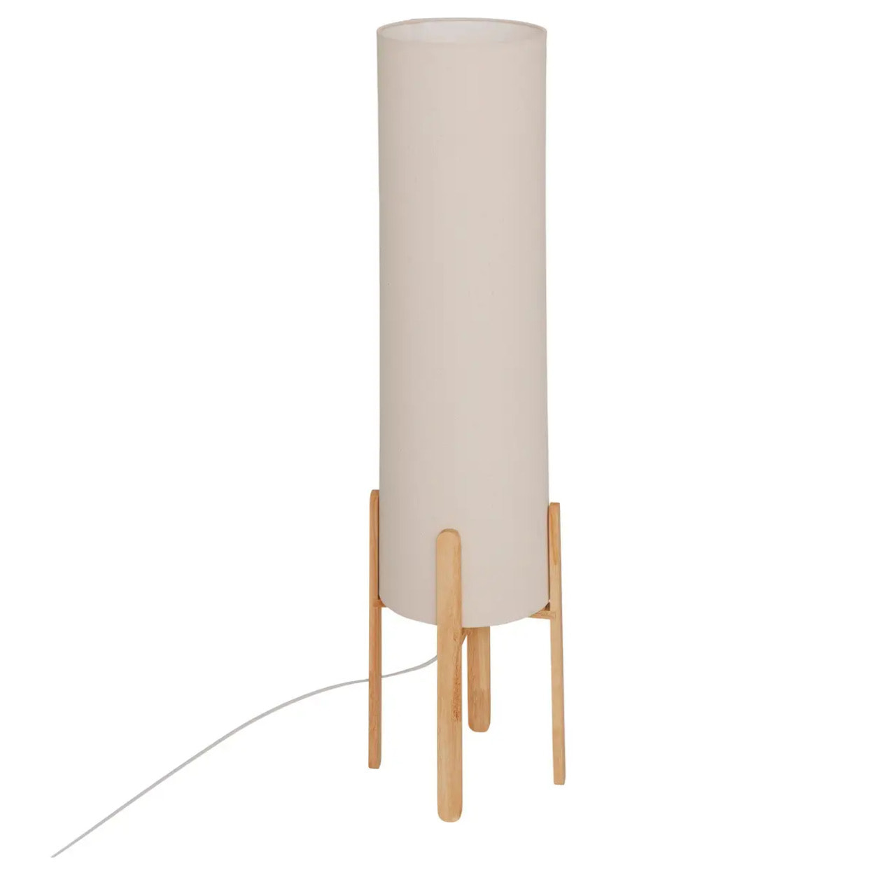 Lampadaire droit secteur Rafa beige H107cm
