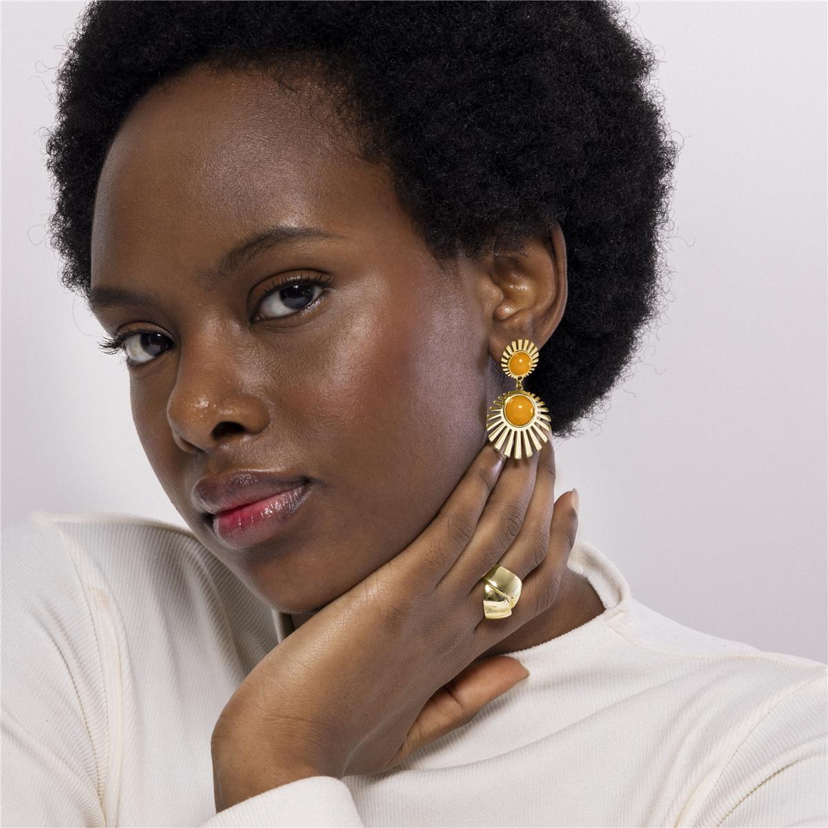 Pendientes Lux by Lux acabadoss oro 18k