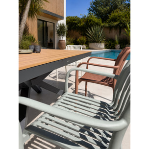 LAMU - Ensemble repas de jardin 6 places en alu