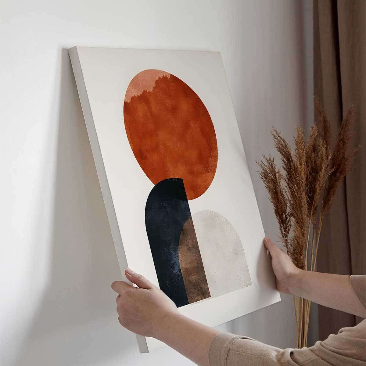 Tableau formes archi terre Toile imprimée