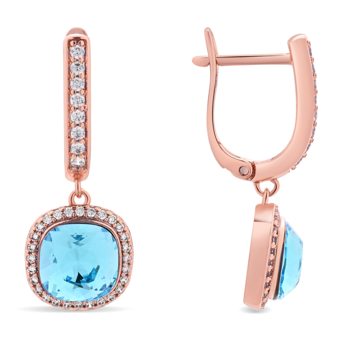 Pendientes Namko acabado oro rosa 18k