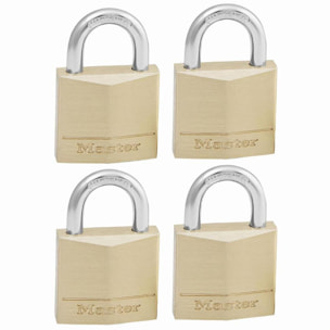 Cadenas en laiton massif MASTERLOCK 30 mm - Lot de 4 - 130EURQNOP