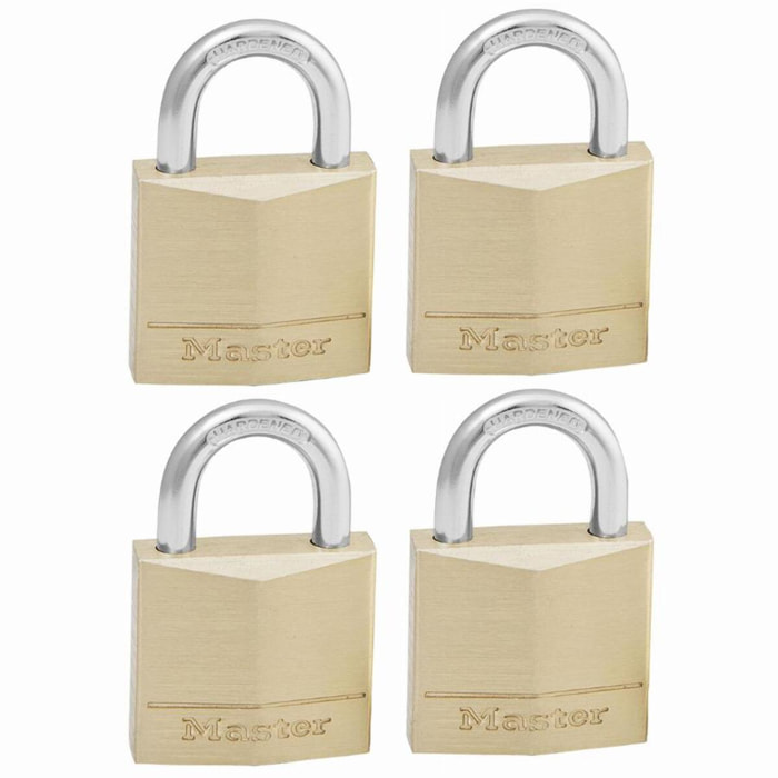 Cadenas en laiton massif MASTERLOCK 30 mm - Lot de 4 - 130EURQNOP
