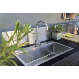 Cuisine D'Angle 5 Elements Avec Credences - Noir - LE MARQUIER