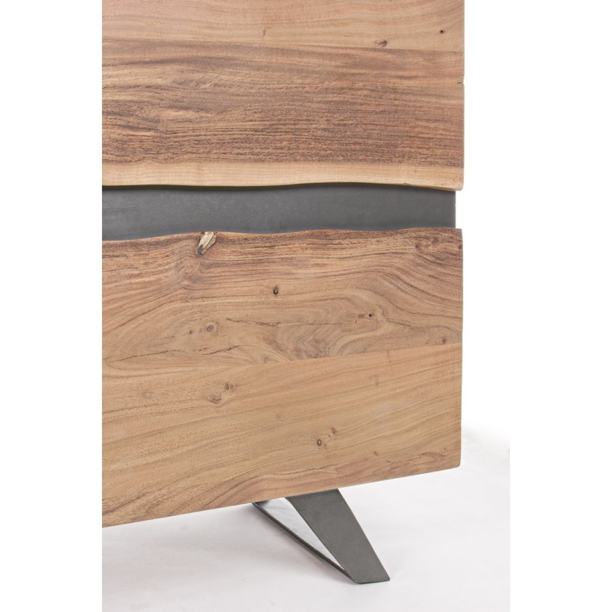 Credenza buffet in legno 4 ante 200cm con gambe in metallo Achille