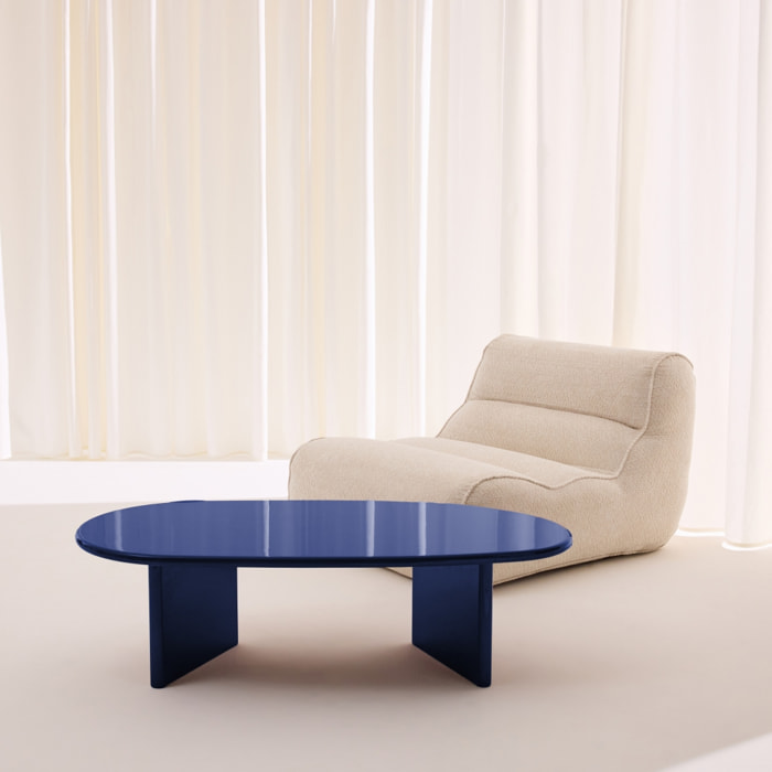 Table basse ovale finition glossy RUMI