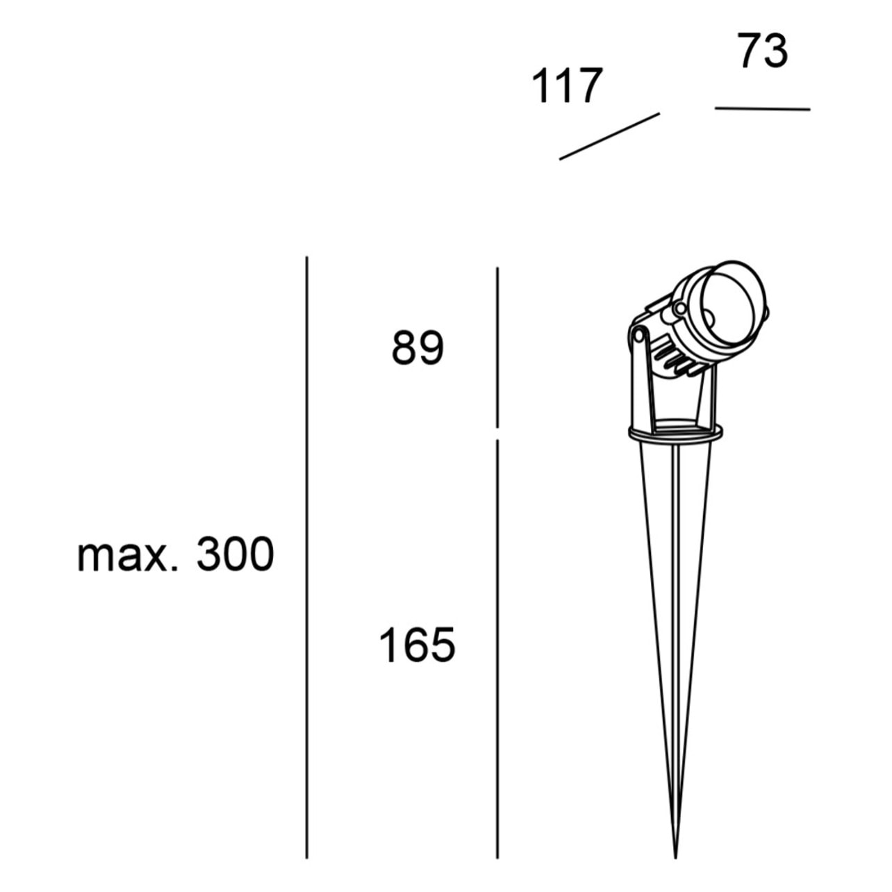 Forlight Proyector Ip65 Minimal Led 5,4W 3000K Negro 298Lm