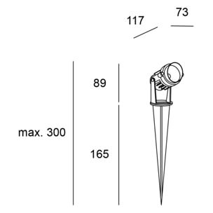 Forlight Proyector Ip65 Minimal Led 5,4W 3000K Negro 298Lm