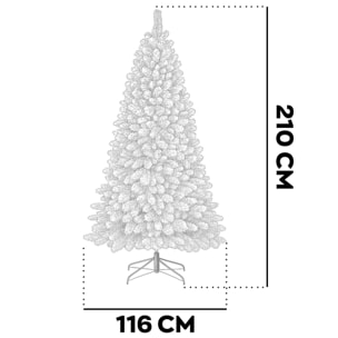 Shinny - Albero di Natale Innevato in PE, PVC e PP Ø116x210H cm, 1339 Punte