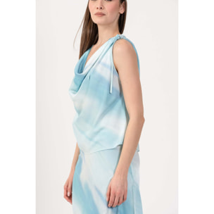 Kocca - Blusa drappeggiata tessuto fantasia Donna