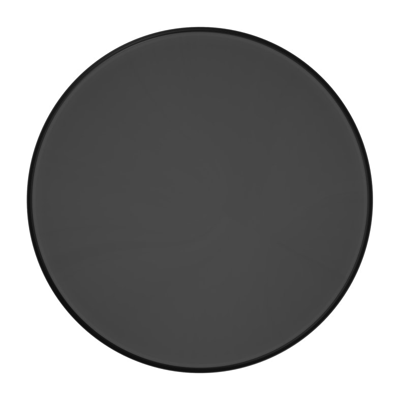 Table d'appoint ronde en métal noir et laiton D45 cm - Corry
