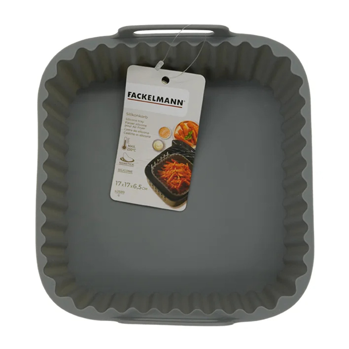Panier pour air fryer carrés en silicone Fackelmann