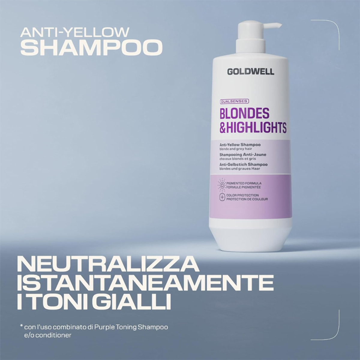 GOLDWELL DS Blondes & Highlights Anti-Yellow Shampoo 1000ml